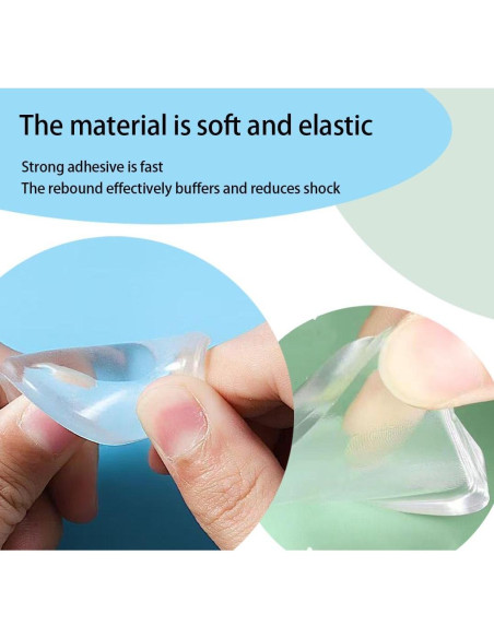 Topes de puerta Amasodaon transparentes 8 piezas 5.08 cm