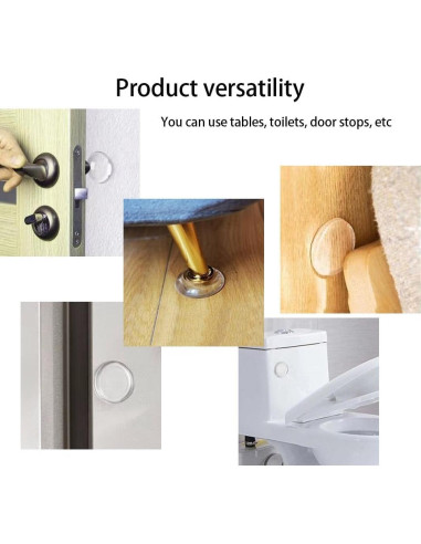 Topes de puerta Amasodaon transparentes 8 piezas 5.08 cm