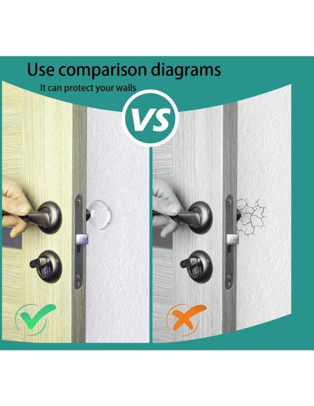 Topes de puerta Amasodaon transparentes 8 piezas 5.08 cm