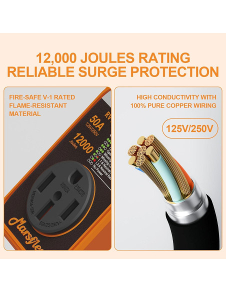 Protector de Sobretensión Marsflex RV 50A 12000J Impermeable