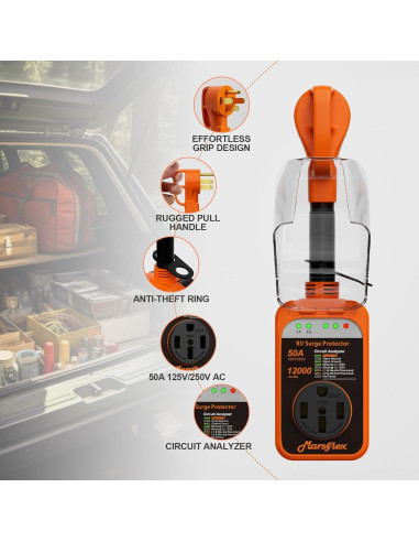 Protector de Sobretensión Marsflex RV 50A 12000J Impermeable