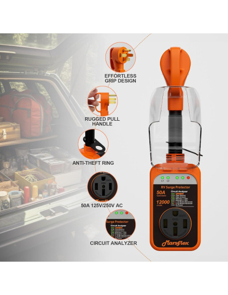 Protector de Sobretensión Marsflex RV 50A 12000J Impermeable