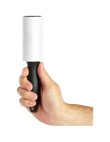 Rodillo Quitapelusas Reutilizable Juvale - 12 Recargas, Negro