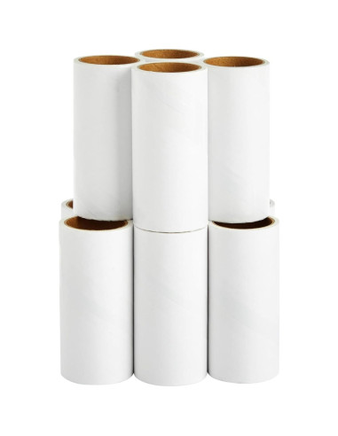 Rodillo Quitapelusas Reutilizable Juvale - 12 Recargas, Negro