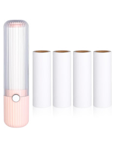 Rodillo de Pelusa Portátil Hpmjz con 4 Recargas - Rosa