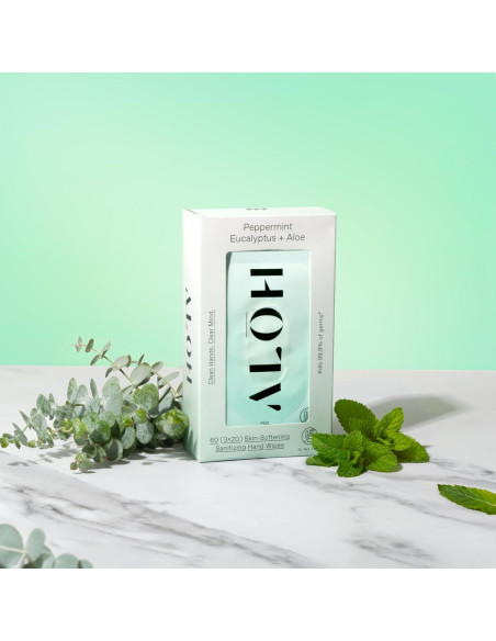 Toallitas Desinfectantes ALO Peppermint Eucalyptus 60ct