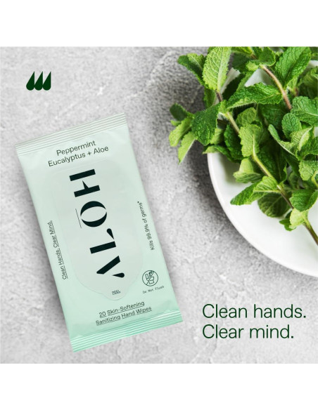Toallitas Desinfectantes ALO Peppermint Eucalyptus 60ct