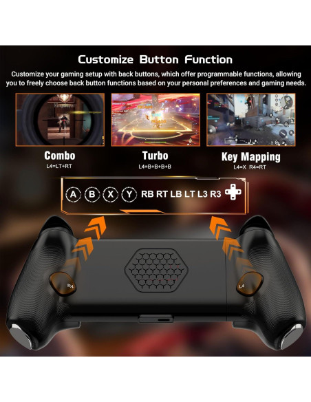 Controlador Inalámbrico Joso AB02 para Juegos Móviles - Bluetooth