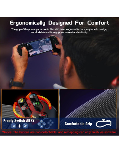 Controlador Inalámbrico Joso AB02 para Juegos Móviles - Bluetooth