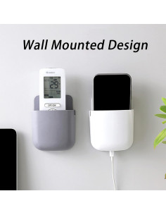 Soporte de Pared para Control Remoto MYUBWTF Blanco 11.5x9.5cm 2