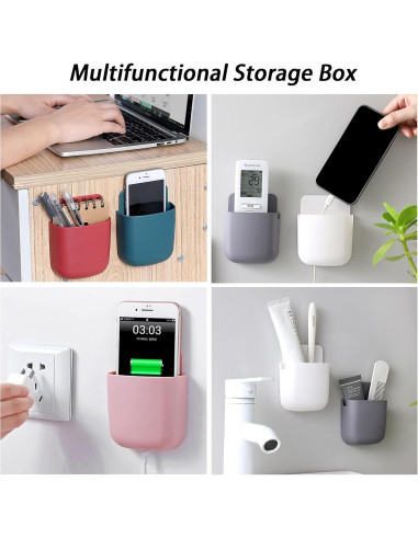 Soporte de Pared para Control Remoto MYUBWTF Blanco 11.5x9.5cm