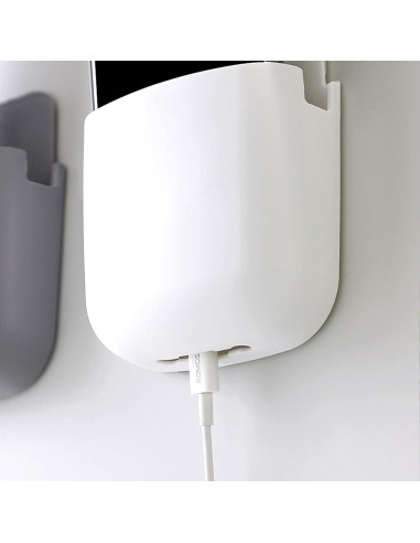 Soporte de Pared para Control Remoto MYUBWTF Blanco 11.5x9.5cm