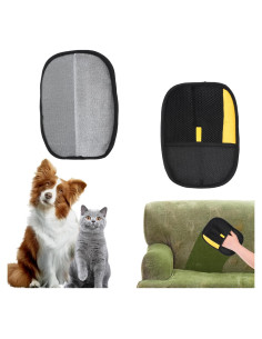 Guantes Removedores de Pelo de Mascota BOHUIZ 2 Piezas Amarillo