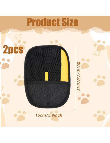Guantes Removedores de Pelo de Mascota BOHUIZ 2 Piezas Amarillo