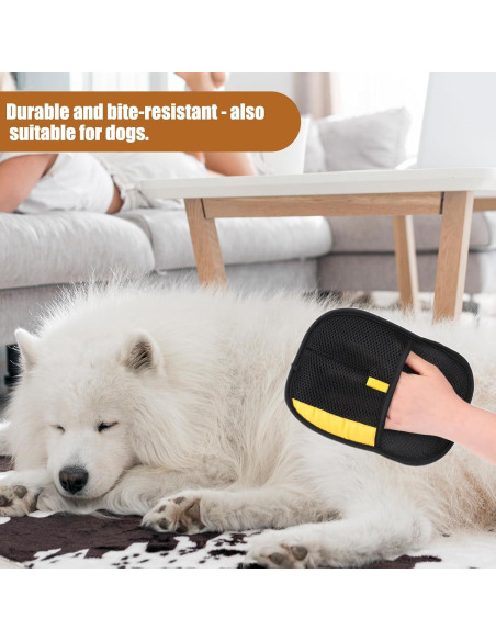 Guantes Removedores de Pelo de Mascota BOHUIZ 2 Piezas Amarillo
