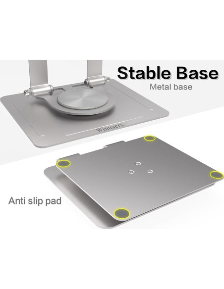 Soporte Ajustable para Tablet Winusers 360 Plegable Plata
