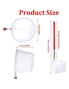 Red para Peces de Acuario Jxiwfvl 10.2 cm Mango Extensible 2