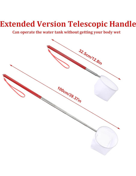 Red para Peces de Acuario Jxiwfvl 10.2 cm Mango Extensible