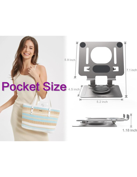 Soporte Ajustable para Tablet Winusers 360 Plegable Plata