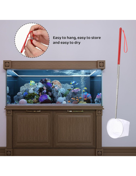 Red para Peces de Acuario Jxiwfvl 10.2 cm Mango Extensible