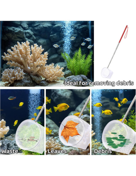 Red para Peces de Acuario Jxiwfvl 10.2 cm Mango Extensible