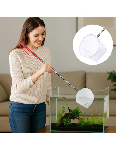Red para Peces de Acuario Jxiwfvl 10.2 cm Mango Extensible