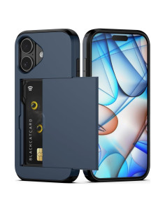 Funda para iPhone 17 Nvollnoe con Soporte para Tarjetas Azul