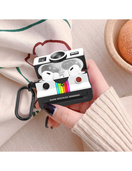 Funda Silicona VISOOM Retro para AirPods Pro 1/2 - Blanca