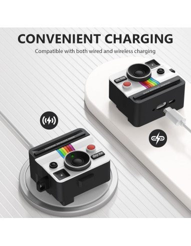 Funda Silicona VISOOM Retro para AirPods Pro 1/2 - Blanca