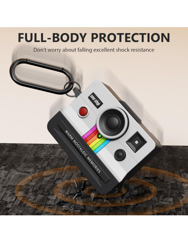 Funda Silicona VISOOM Retro para AirPods Pro 1/2 - Blanca