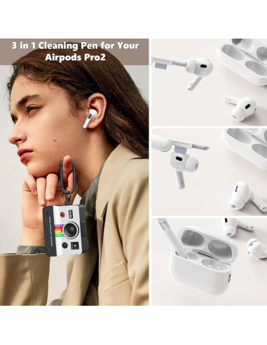 Funda Silicona VISOOM Retro para AirPods Pro 1/2 - Blanca