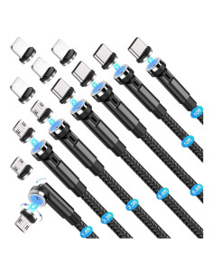 Cable de Carga Magnético 3 en 1 Bojianxin 7 Piezas 0.5m a 3m