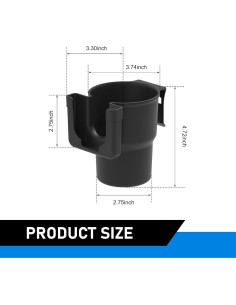 Soporte para Tazas y Teléfono 2-en-1 Downhill Negro 2