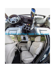 Soporte de Tablet para Riel de Asiento de Coche Woleyi - Compatible con Dispositivos de 4 a 13" 2