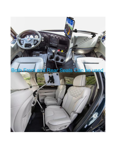 Soporte de Tablet para Riel de Asiento de Coche Woleyi - Compatible con Dispositivos de 4 a 13"