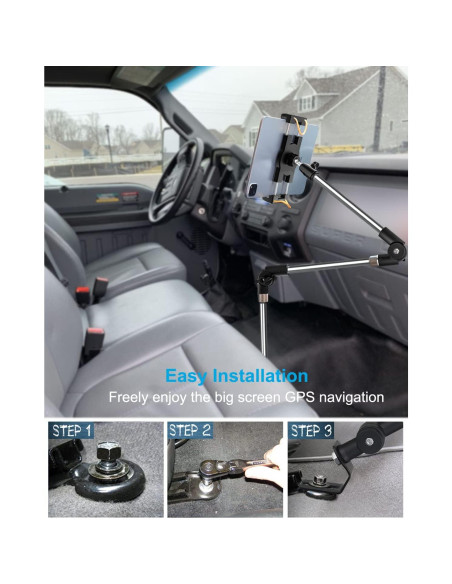 Soporte de Tablet para Riel de Asiento de Coche Woleyi - Compatible con Dispositivos de 4 a 13"