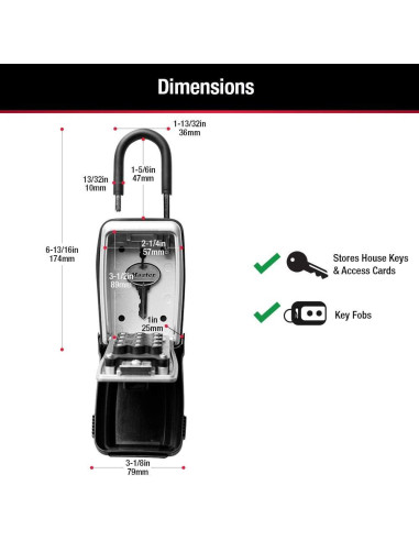 Caja de Llave Master Lock 5422EC2, Montaje en Pared, 2 Piezas