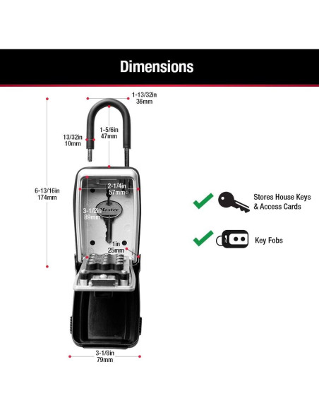 Caja de Llave Master Lock 5422EC2, Montaje en Pared, 2 Piezas