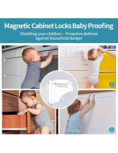 15 Cerraduras Magnéticas Safeasy para Gabinetes - Seguridad Infantil 2