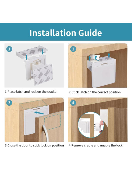 15 Cerraduras Magnéticas Safeasy para Gabinetes - Seguridad Infantil