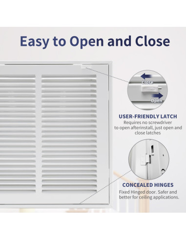 Rejilla de Filtro de Aire de Retorno Howeall 30x30 cm Blanca