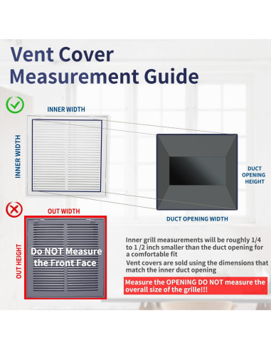 Rejilla de Filtro de Aire de Retorno Howeall 30x30 cm Blanca