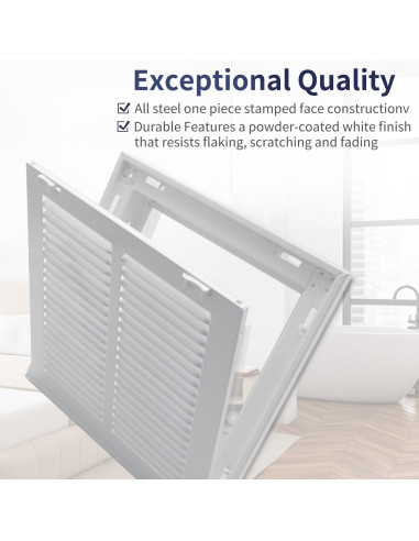 Rejilla de Filtro de Aire de Retorno Howeall 30x30 cm Blanca