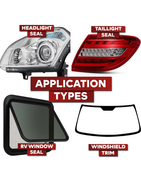 Cinta de Butilo XFasten 6.1m Gris para Sellado de Faros