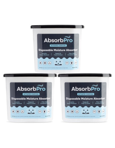 Absorbente de Humedad Carbón Activado AbsorbPro - 3 Tubos 510 g