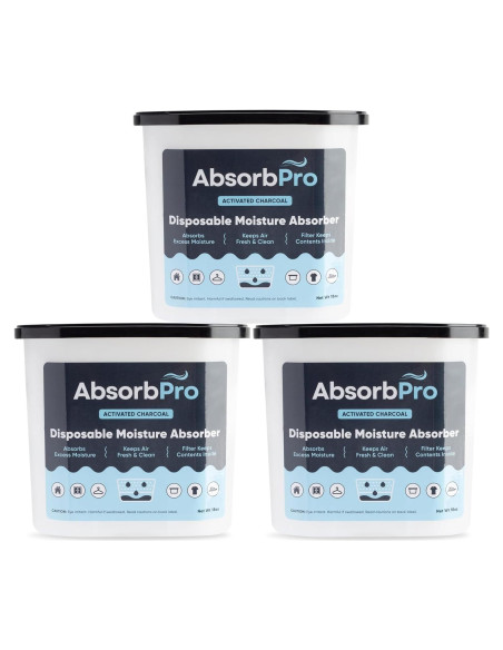 Absorbente de Humedad Carbón Activado AbsorbPro - 3 Tubos 510 g