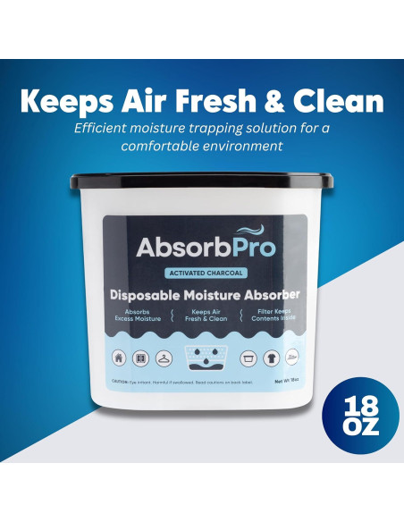 Absorbente de Humedad Carbón Activado AbsorbPro - 3 Tubos 510 g