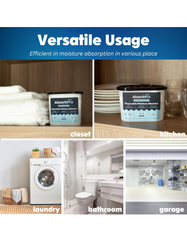 Absorbente de Humedad Carbón Activado AbsorbPro - 3 Tubos 510 g