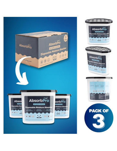 Absorbente de Humedad Carbón Activado AbsorbPro - 3 Tubos 510 g