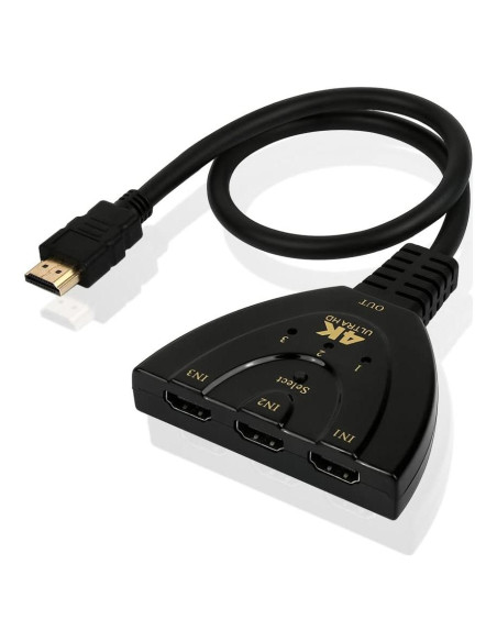 Adaptador HDMI Switch 3 en 1 DS Estilo Distintivo 4K 1080P